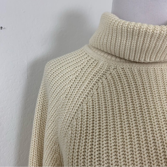 Alex Mill Turtleneck Cotton Cashmere Knit Sweater Womens XS Classic Cream Soft - Picture 8 of 17